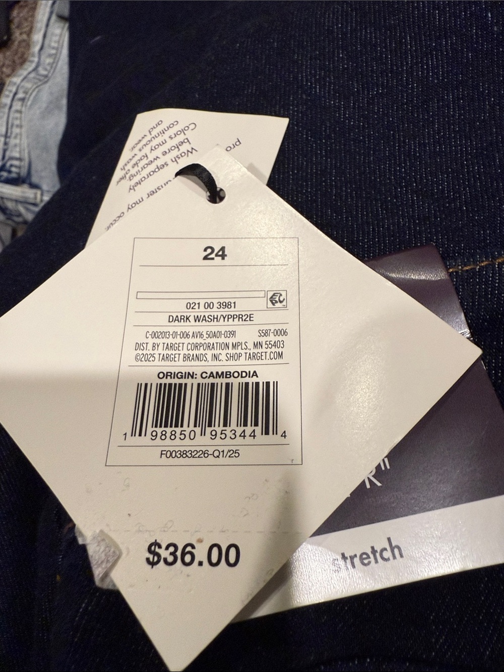 Button-Fly Dark Indigo Denim Jeans with Cuffed Hem - Picture 11 of 11
